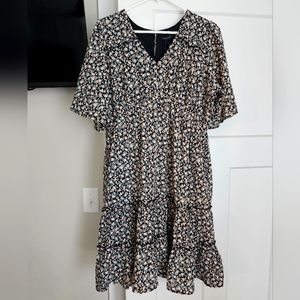 Mika Rose Fit & Flare Ruffle Dress